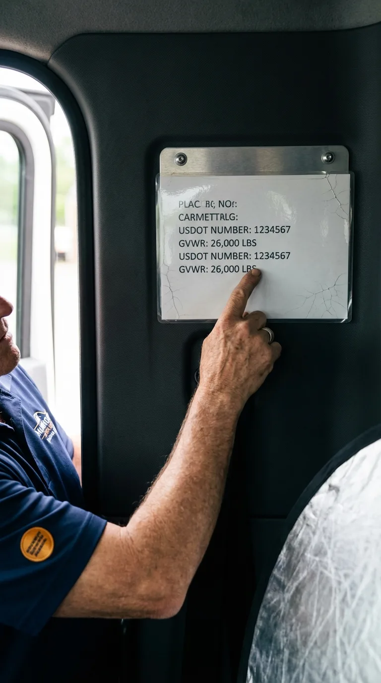 USDOT licensing placard verification in New London